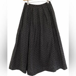 Vintage Neiman Marcus Women’s High Waist Black Eyelet skirt size 6